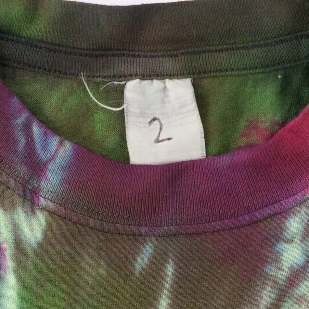NWOT Single Stitch T-Shirt Blank Hand Tie Dyed Wheel Multi S/S Hering Sz. M 37' - Picture 3 of 6